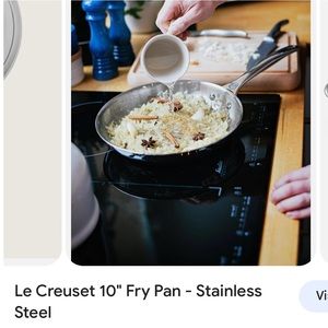 Le Creuset Stainless Steel Frying Pan Brand New No Box 10” inch